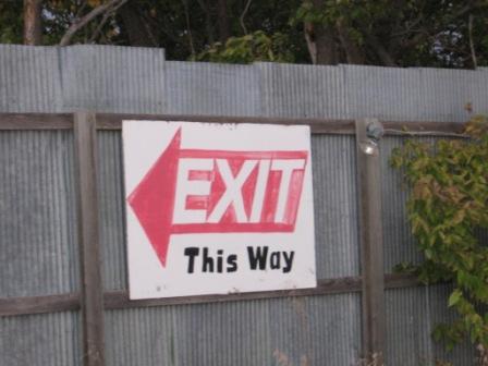 A Quick Exit is Possible at the Kearney Drive-In